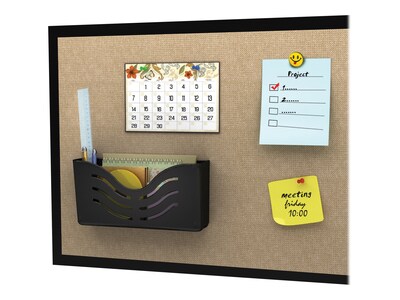 Deflect-O Magnetic 1-Pocket Plastic Letter Size Wall File, Black (73304H)