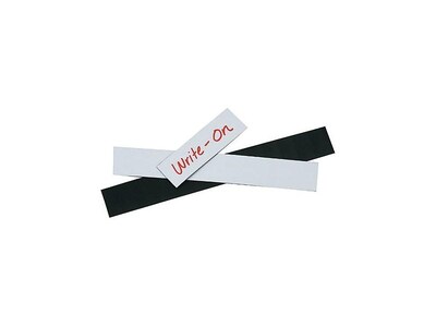 Warehouse Label Magnetic Strips, 2 x 6, White, 25/Pack (LH178)