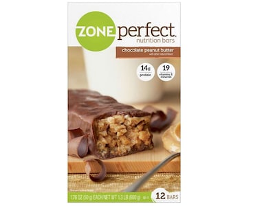 ZonePerfect Chocolate Peanut Butter Nutrition Bar, 1.76 oz., 12 Bars/Box (EAS63161)