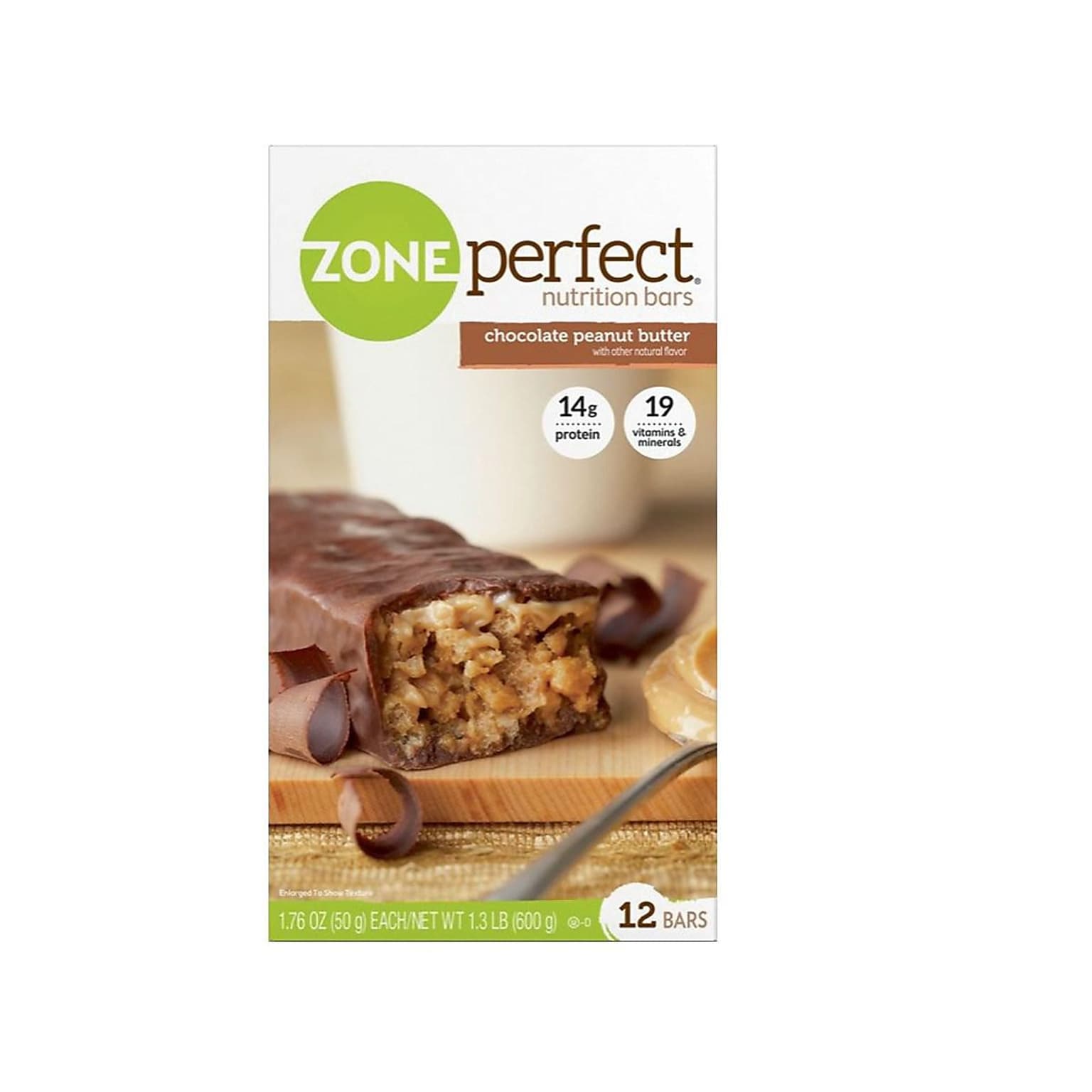 ZonePerfect Chocolate Peanut Butter Nutrition Bar, 1.76 oz., 12 Bars/Box (EAS63161)