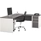 Bestar Connexion 71" L-Shaped Desk, Slate/Sandstone (93880-59)