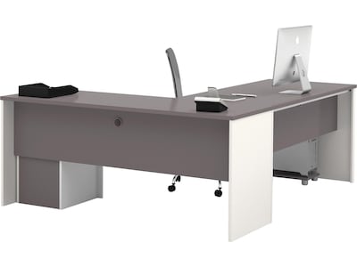 Bestar Connexion 71" L-Shaped Desk, Slate/Sandstone (93880-59)