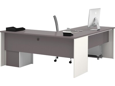 Bestar Connexion 71" L-Shaped Desk, Slate/Sandstone (93880-59)