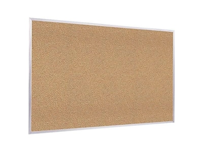 Ghent Traditional Cork Bulletin Board, Aluminum Frame, 4 x 3 (1334-1)