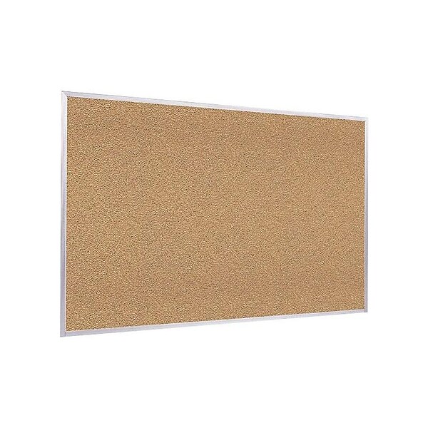 Ghent Traditional Cork Bulletin Board, Aluminum Frame, 4 x 3 (1334-1)