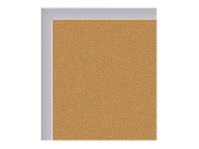 Ghent Traditional Cork Bulletin Board, Aluminum Frame, 4' x 3' (1334-1)