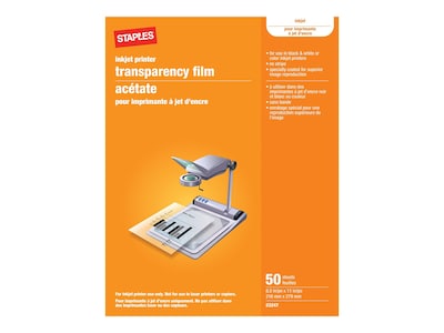 Staples Transparency Film, 8.5 x 11, 50/Box (23247)