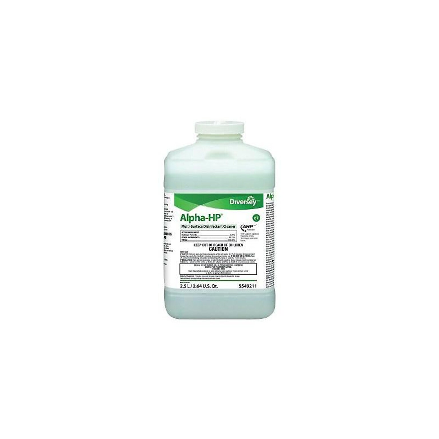 Alpha-HP 67 Disinfectant for Diversey J-Fill, Citrus, 2.5 L / 2.64 U.S. Qt., 2/Carton