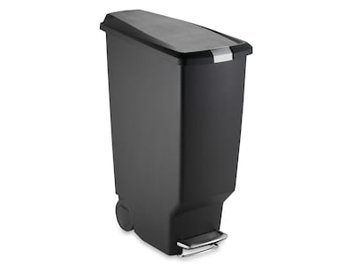 simplehuman Indoor Step Trash Can, Black Plastic, 10.5 Gal. (CW1361)