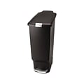 simplehuman Indoor Step Trash Can, Black Plastic, 10.5 Gal. (CW1361)