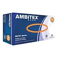 Ambitex N5101 Series Blue Nitrile Powdered Gloves, Medium, 100/Box (NMD5101)