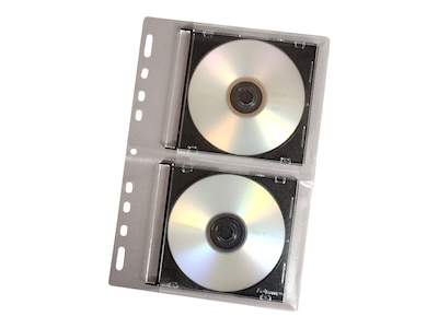 Fellowes Binder/Album Sheets for CD/DVD, Clear Polypropylene (95304)