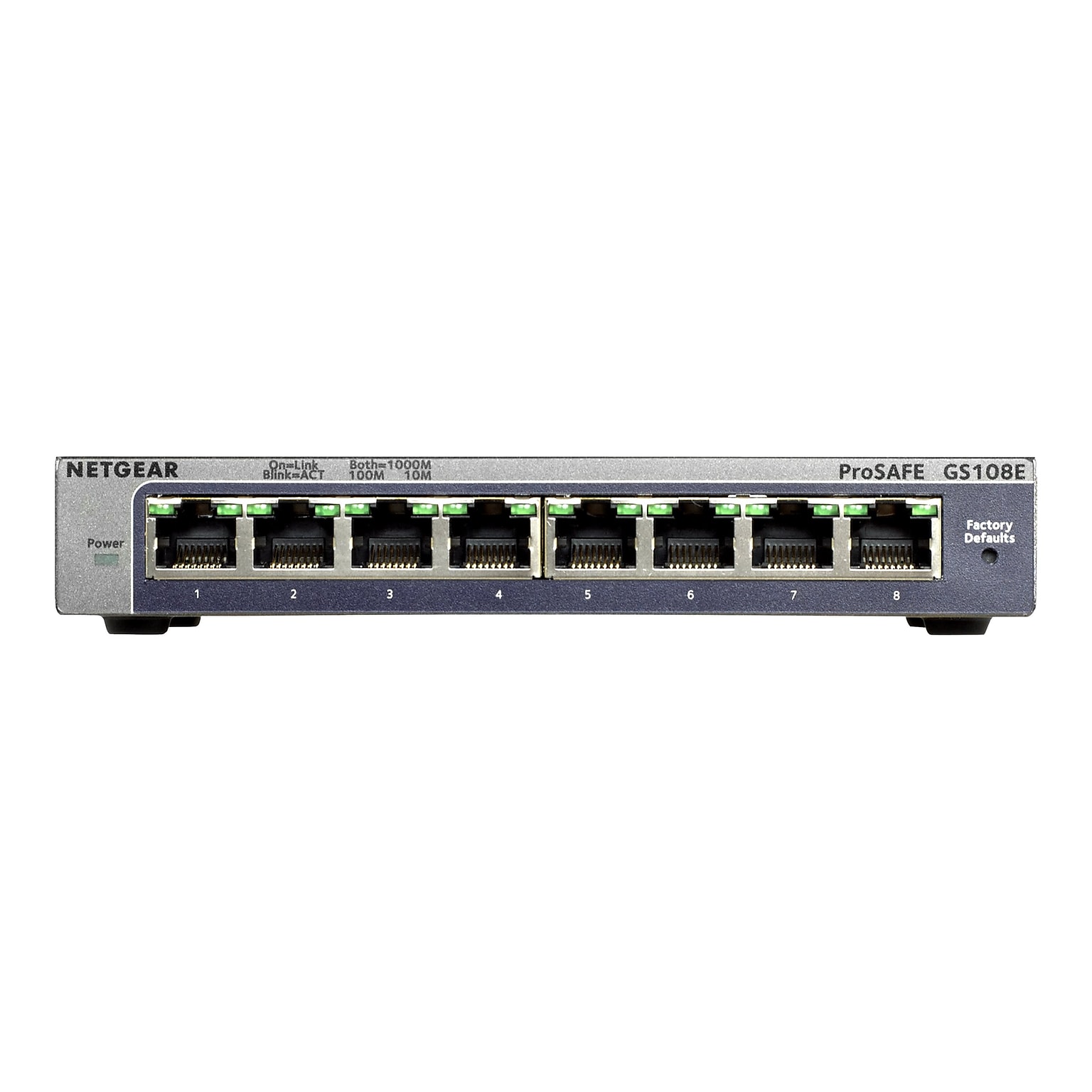 Netgear ProSAFE 8-Port Gigabit Ethernet Managed Switch, Gray (GS108E-300NAS)