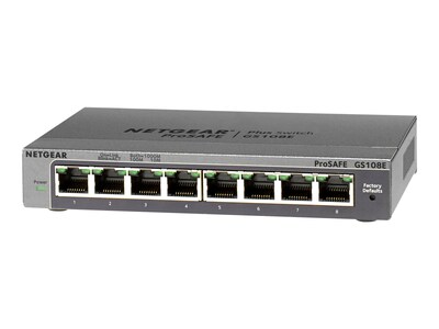 Netgear ProSAFE 8-Port Gigabit Ethernet Managed Switch, Gray (GS108E-300NAS)