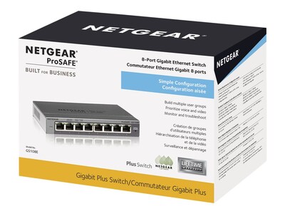 Netgear ProSAFE 8-Port Gigabit Ethernet Managed Switch, Gray (GS108E-300NAS)