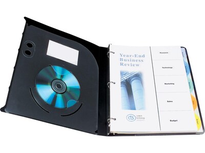 Wilson Jones View-Tab 5/8 3-Ring View Binders, Black (W55365)