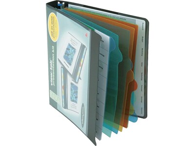 Wilson Jones View-Tab 1 3-Ring View Binders, Black (W55095)