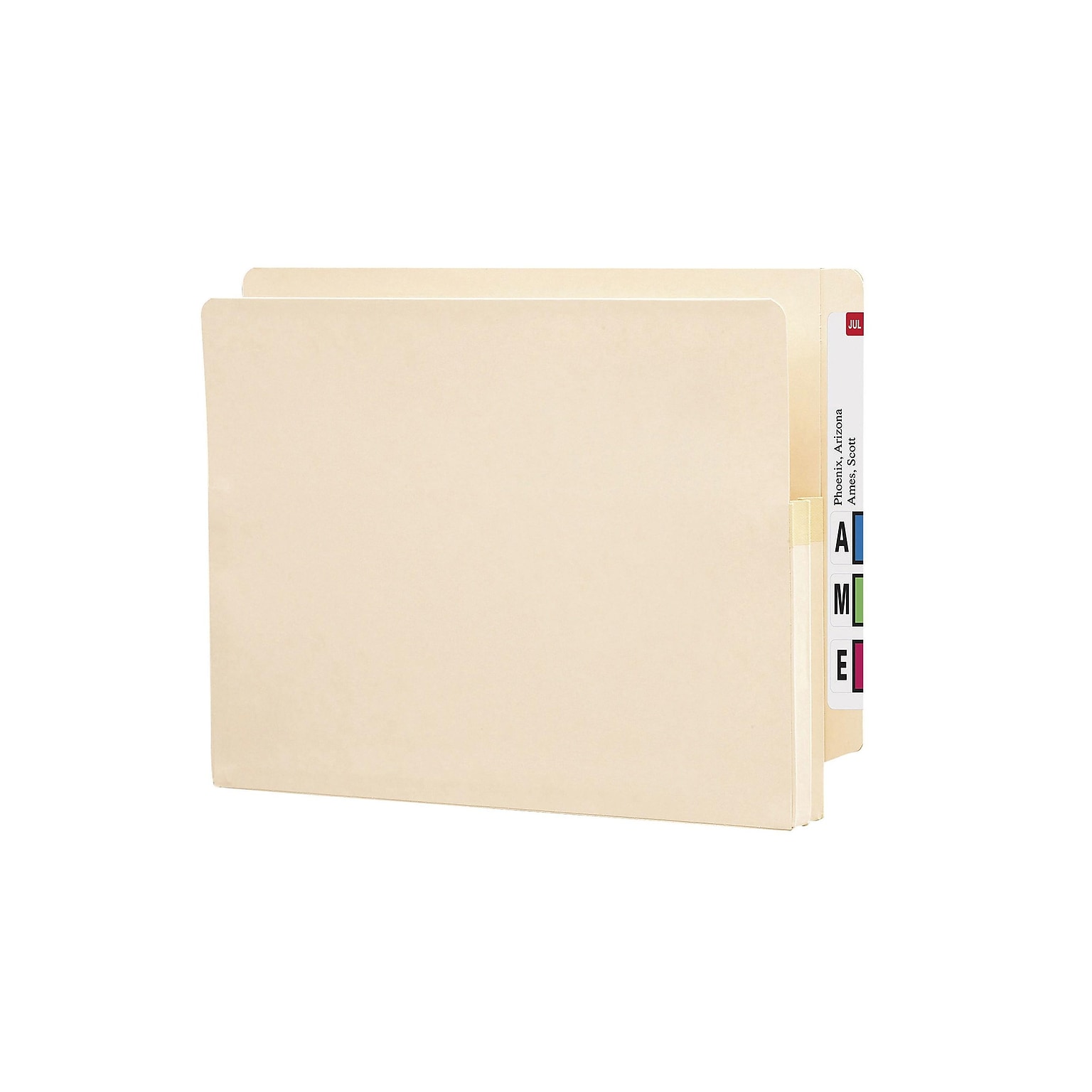Smead End Tab File Pocket, Reinforced Straight-Cut Tab, 1-3/4 Expansion, Letter Size, Manila, 25/Box (75114)