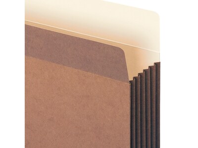 Smead Redrope File Pockets, Straight-Cut Tab, 5-1/4" Expansion, Legal Size, Brown, 10/Box (74274)