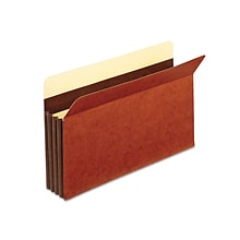 Globe-Weis 10% Recycled Heavy Duty Reinforced File Pocket, 3 1/2 Expansion, Legal Size, Brown, 25/B
