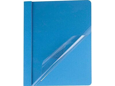 Oxford 3-Prong Report Covers, Letter, Light Blue, 25/Box (OXF 55801)