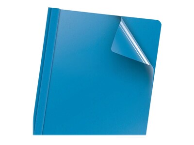 Oxford 3-Prong Report Covers, Letter, Light Blue, 25/Box (OXF 55801)