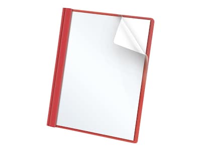 Oxford Clear Front 3-Prong Report Cover, Letter Size, Red (OXF 55811)