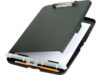 Officemate Slim Plastic Storage Clipboard, Charcoal (83303)