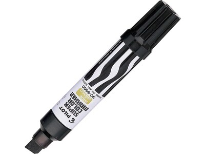 Pilot Super Color Jumbo Refillable Permanent Marker, Chisel Tip, Black (43100)