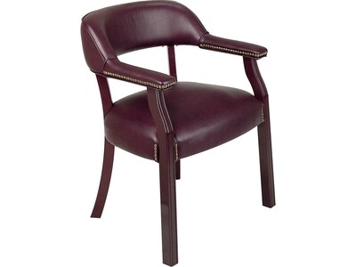 Work Smart Traditional Vinyl Guest Chair, Brown (TV230-JT4)