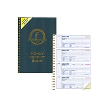 Rediform Gold Standard 2-Part Carbonless Receipts Book, 7L x 2.75W, 300 Forms/Book (8L810)