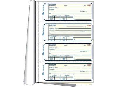 TOPS 2-Part Carbonless Receipts Book, 2.75"L x 7.13"W, 400 Forms/Book, Each (TOP 46816)