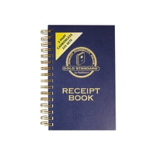 Rediform Gold Standard 2-Part Carbonless Receipts Book, 5L x 2.75W, 225 Forms/Book (8L829)