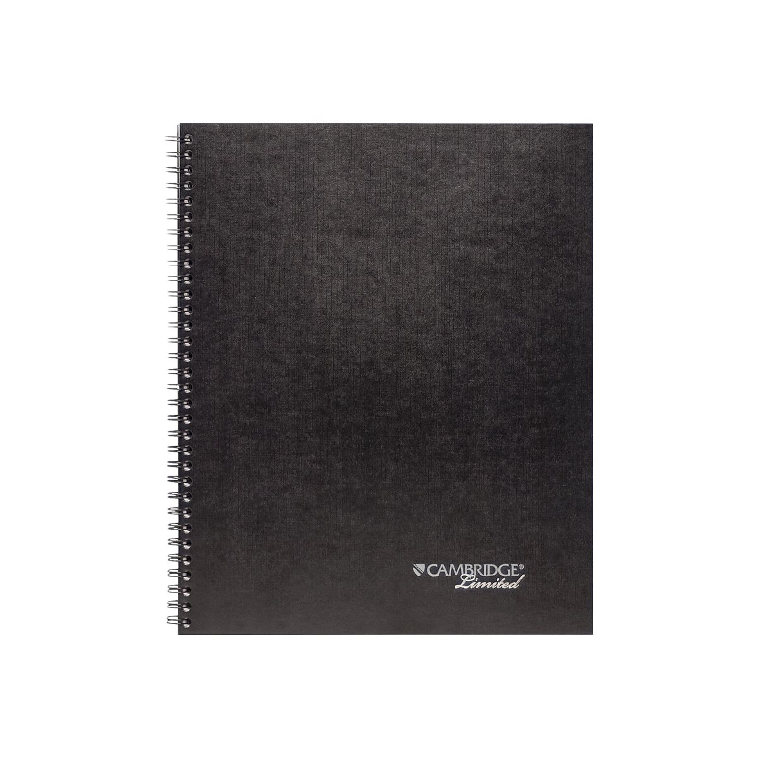 Cambridge Professional 1-Subject Professional Notebook, 8.5 x 11, Wide Ruled, 80 Sheets, Black (06062)