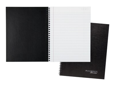Cambridge Professional 1-Subject Professional Notebook, 8.5 x 11, Wide Ruled, 80 Sheets, Black (06