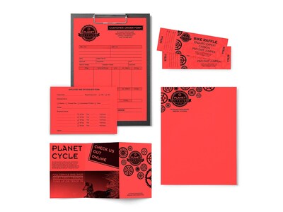 Astrobrights Colored Paper, 24 lbs., 8.5" x 11", Rocket Red, 500/Ream, 10 Reams/Carton (22641A)
