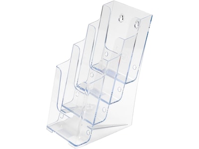 Staples Literature Holder for Leaflets, Crystal Clear Plastic (77701)