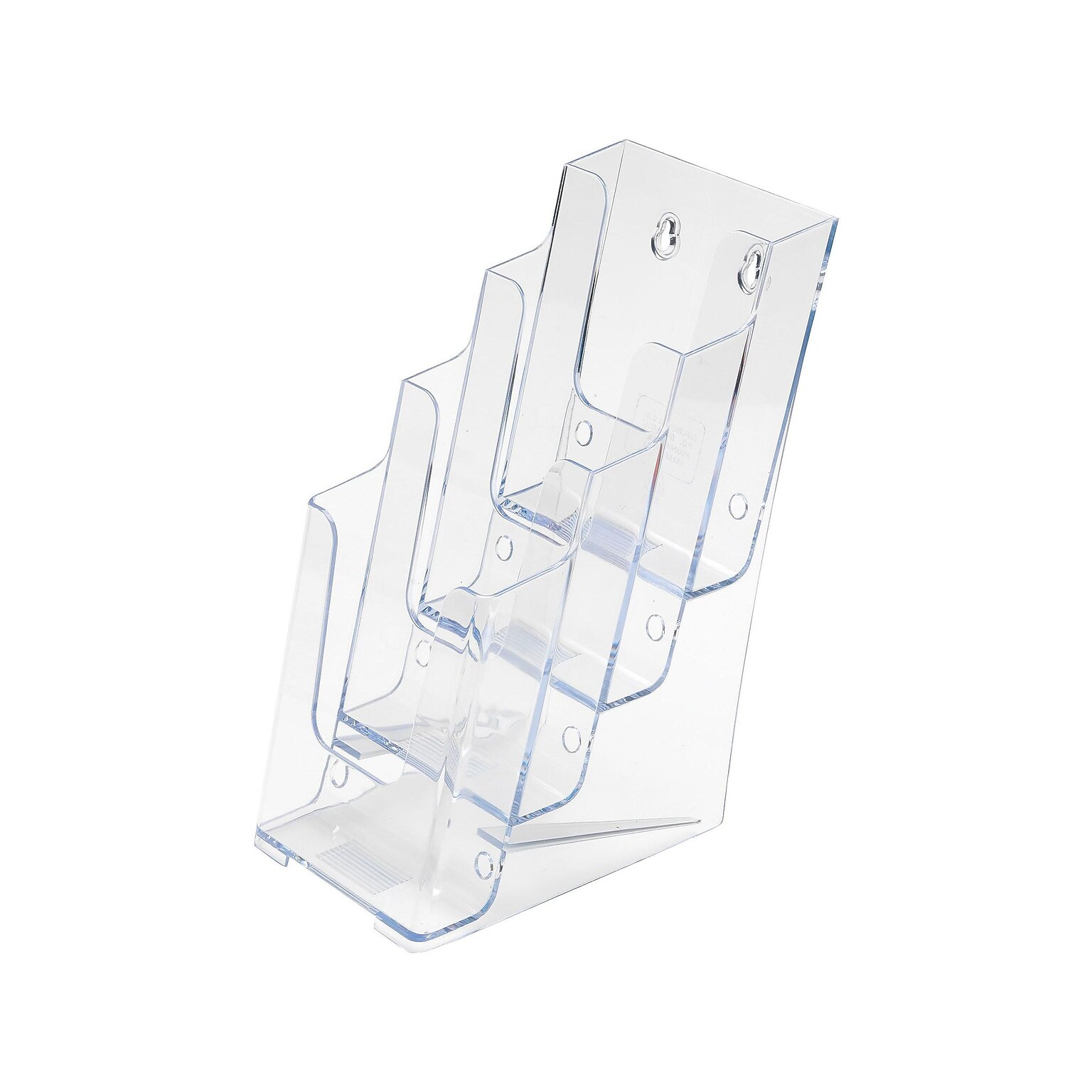 Staples® Literature Holder for Leaflets, Crystal Clear Plastic (77701)