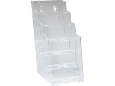 Staples® Literature Holder for Leaflets, Crystal Clear Plastic (77701)