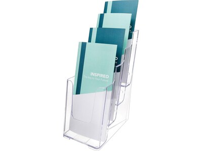 Staples® Literature Holder for Leaflets, Crystal Clear Plastic (77701)