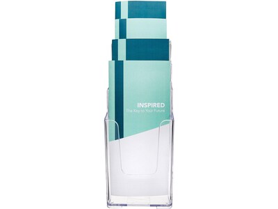 Staples® Literature Holder for Leaflets, Crystal Clear Plastic (77701)
