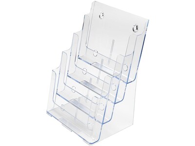 Deflecto Literature Holder, 9.37" x 13.58", Clear Plastic (77441)