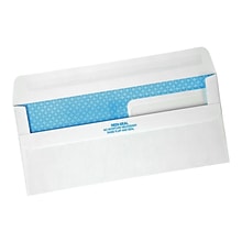 Quality Park Redi-Seal Security Tinted #9 Double Window Envelopes, 3 7/8 x 8 7/8, White Wove, 500/