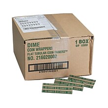 Pap-R Products Coin Wrappers, Green 1000/Box (30010)