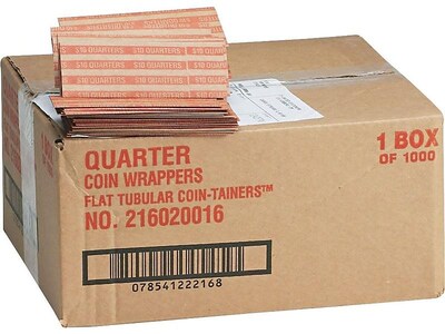 Pap-R Products Coin Wrappers, Orange 1000/Box (30025)