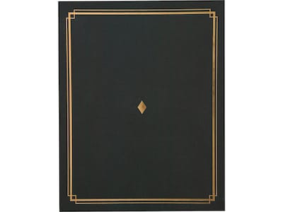 Gartner Studios Certificate Holders, 8.5" x 11", Black/Gold, 6/Pack (35003)