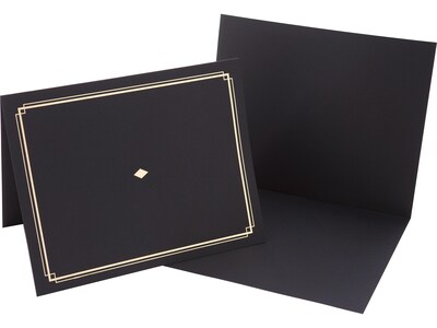 Gartner Studios Certificate Holders, 8.5 x 11, Black/Gold, 6/Pack (35003)