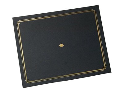 Gartner Studios Certificate Holders, 8.5" x 11", Black/Gold, 6/Pack (35003)