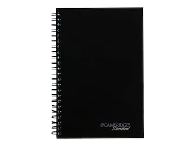 Cambridge 1-Subject Notebooks, 5 x 8, Wide Ruled, 80 Sheets, Black (06074)