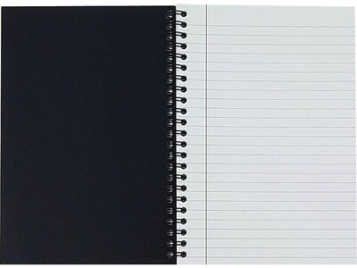 Cambridge 1-Subject Notebooks, 5" x 8", Wide Ruled, 80 Sheets, Black (06074)